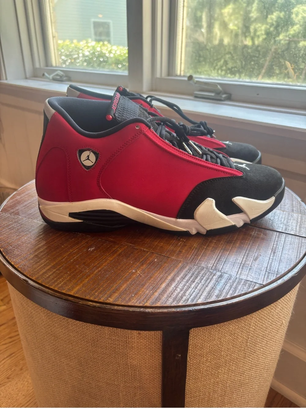 Air Jordan 14 Retro black red and white men size 13 with box